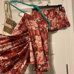 Two piece pants and crop top